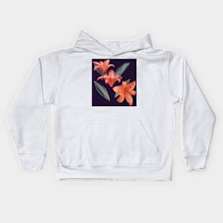 Orange Bloom Kids Hoodie